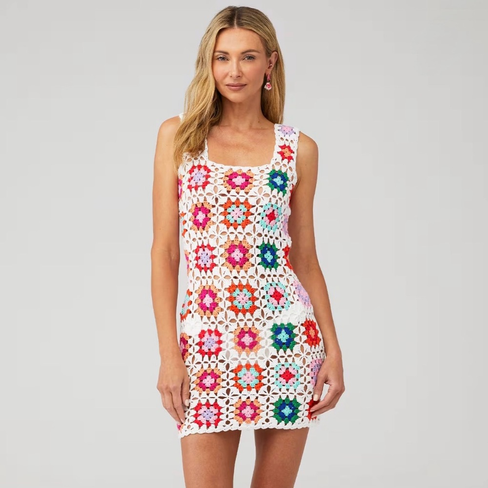 Beach Riot James Crochet Dress—NWOT, Size M in Tropical Sunset Color - Picture 4 of 15